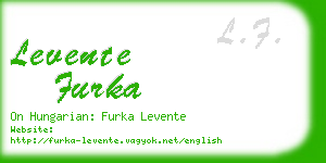 levente furka business card